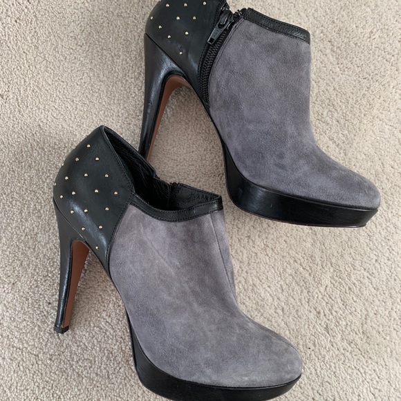 Mocca suede studded booties - Picture 2 of 6